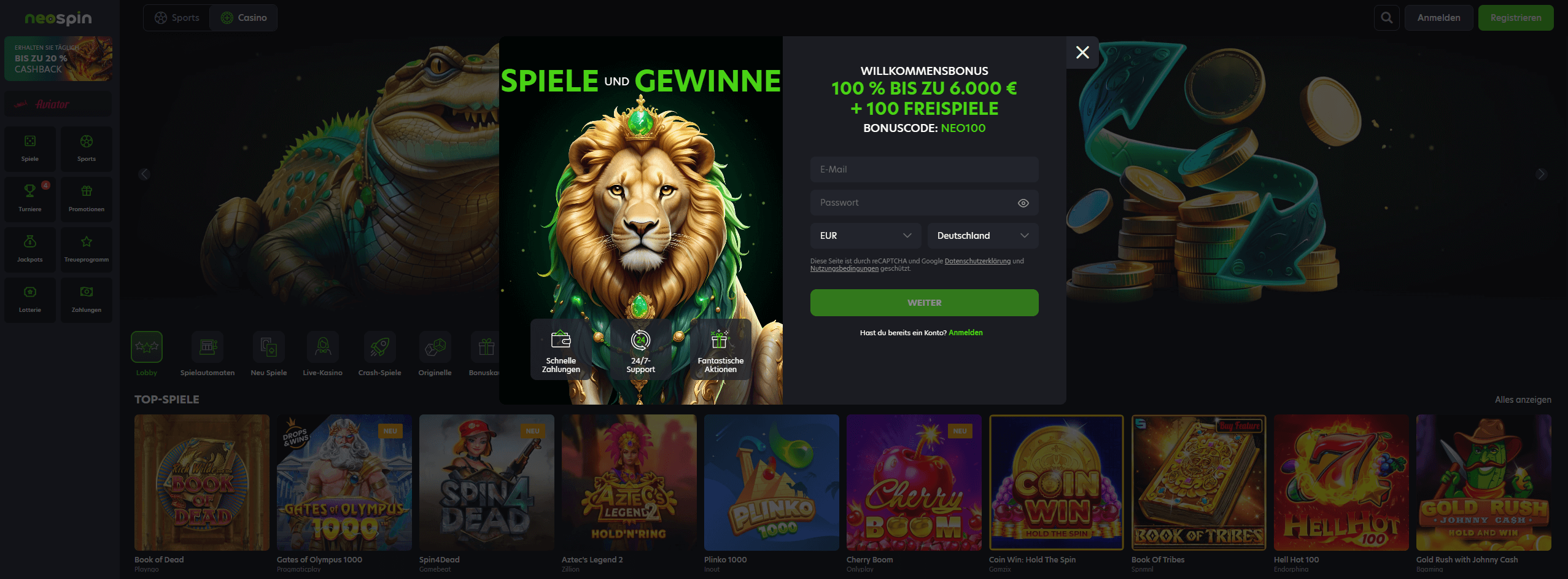 Neospin Casino Deutschland Anmelden